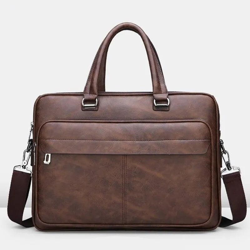 Storazone CHINA / Brown One Shoulder Bag Men Document Cross Body Portable Large Capacity New Casual Trend