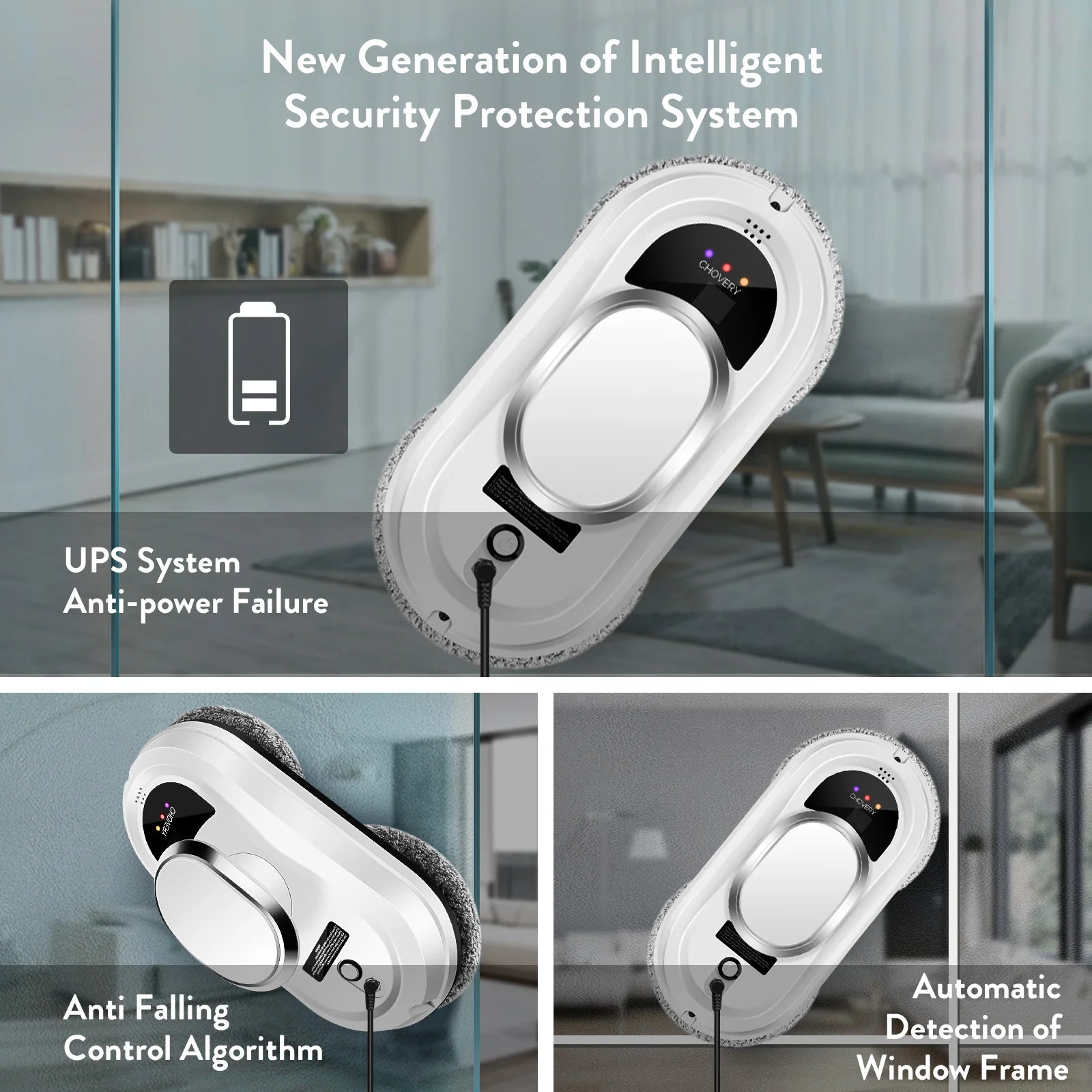 Storazone CHOVERY Robot Window Cleaner Window Cleaning Robot Smart Home  Robot Vacuum CleanerRemote Control Glass Cleaning Robots