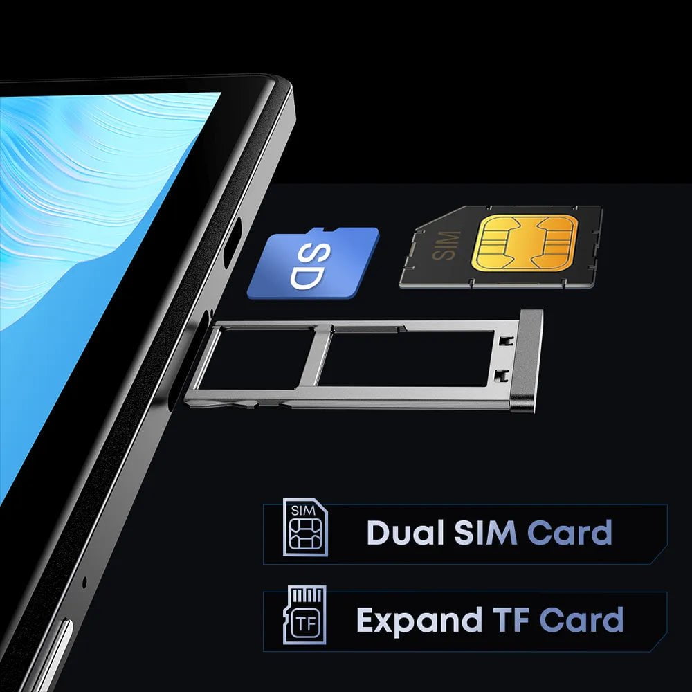 Storazone CHUWI Hi10X Pro Tablet 4G LTE Android 13 Widevine L1 10.1" IPS Core Unisoc T606 4GB RAM 128GB ROM Tablets 2.4G/5G Wifi 7000Mah