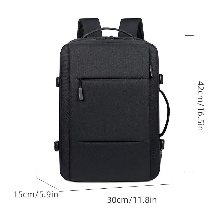 Storazone Classic Travel Backpack Men Business Backpack School Expandable USB Bag Large Capacity Laptop Waterproof Fashion Backpack