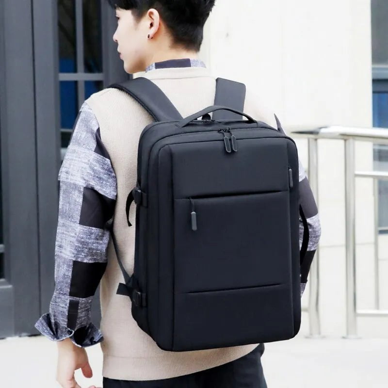 Storazone Classic Travel Backpack Men Business Backpack School Expandable USB Bag Large Capacity Laptop Waterproof Fashion Backpack