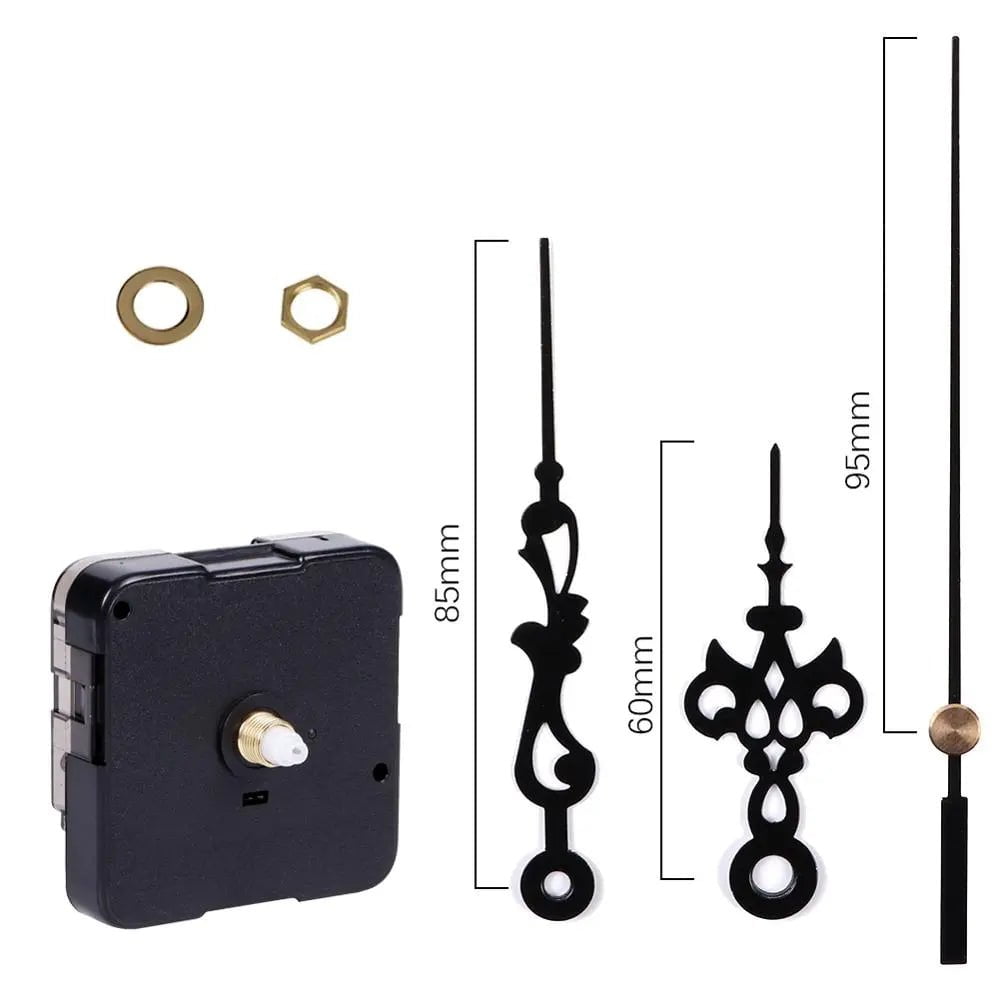 Storazone Clock Mechanism Silent Quartz Movement Machine Wall Hands Pointer Set Clockwork Table Long Shaft DIY Watches Repair Parts