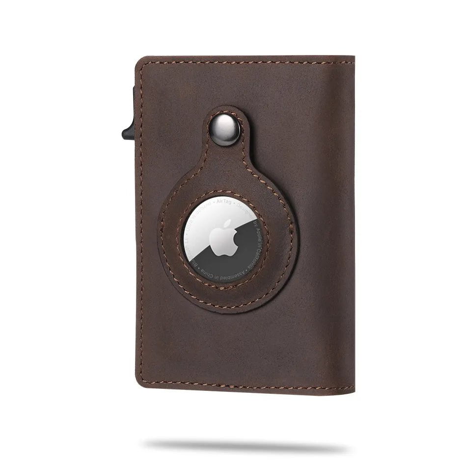 Storazone Coffee 2023 For Apple Airtag Wallet Men Carbon Fiber Fashion ID Credit Card Holder Rfid Slim Airtag Slide Wallet Designer Cardholder
