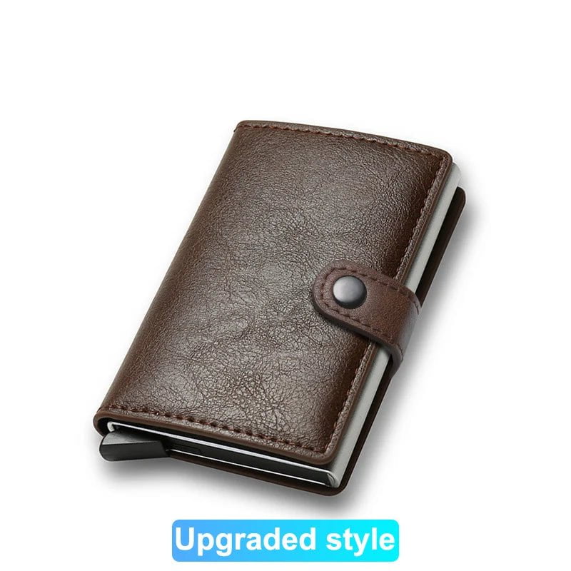 Storazone Coffee (Upgraded) Rfid Credit Card Holder Men Wallets Bank Cardholder Case Small Leather Slim Thin Magic Mini Wallet Smart Minimalist Wallet  2023