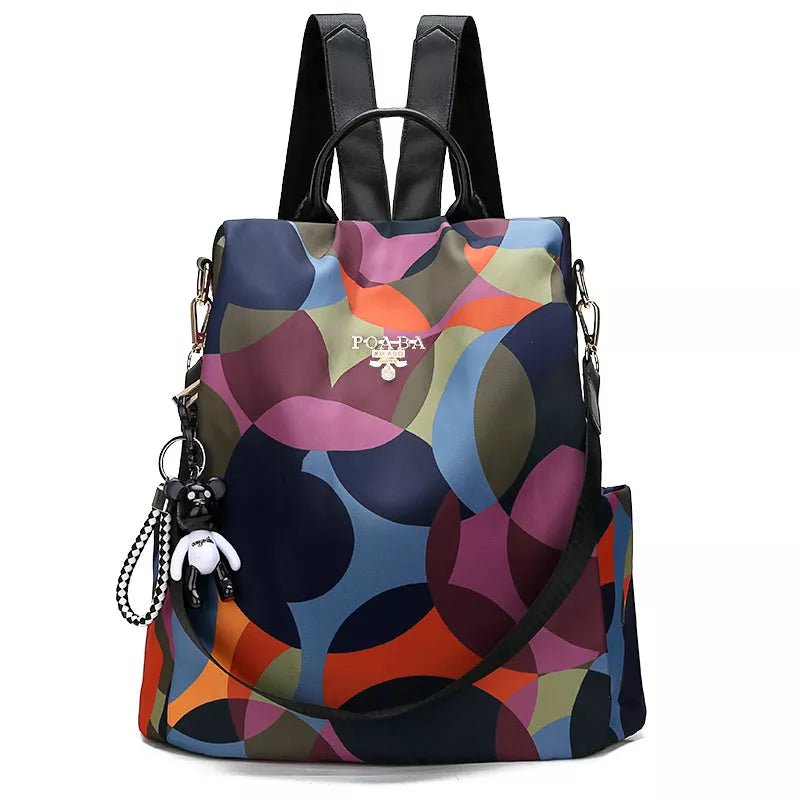 Storazone Colorful Ball-Blue Factory Sale Multifunctional Anti-theft Backpacks Oxford Shoulder Bags for Teenagers Girls Large Capacity Travel School Bag 2021