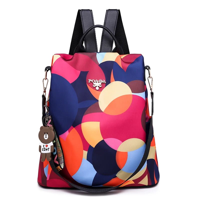Storazone Colorful Ball-Red Factory Sale Multifunctional Anti-theft Backpacks Oxford Shoulder Bags for Teenagers Girls Large Capacity Travel School Bag 2021