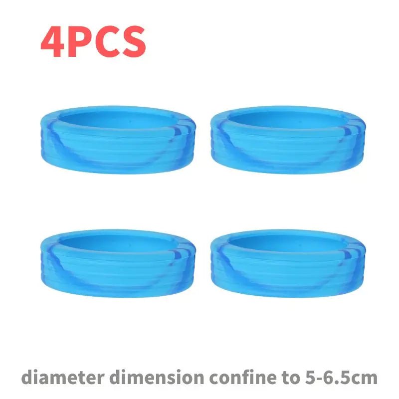 Storazone Colorful blue 8/4PCS Luggage Wheels Protector Silicone Wheels Caster Shoes Travel Luggage Suitcase Reduce Noise Wheels Guard Cover Accessories