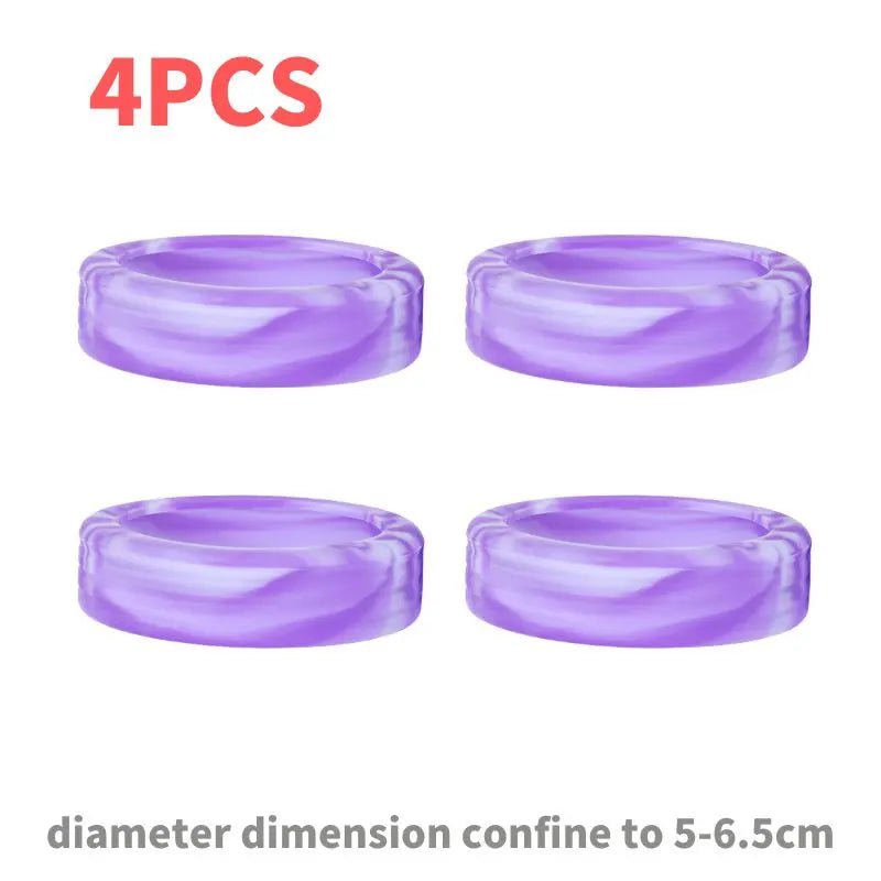 Storazone Colorful purple 8/4PCS Luggage Wheels Protector Silicone Wheels Caster Shoes Travel Luggage Suitcase Reduce Noise Wheels Guard Cover Accessories