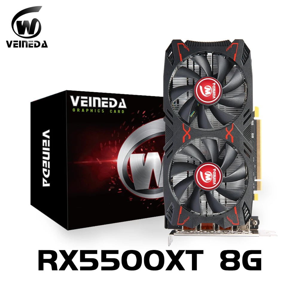 Storazone com CHINA Veineda  Graphics Card  RX5500XT 8G Gaming Graphics Card 8GB 128Bit GDDR6 PCI-E 4.0×8 GPU Radeon rx5500xt 8gb game Video Card