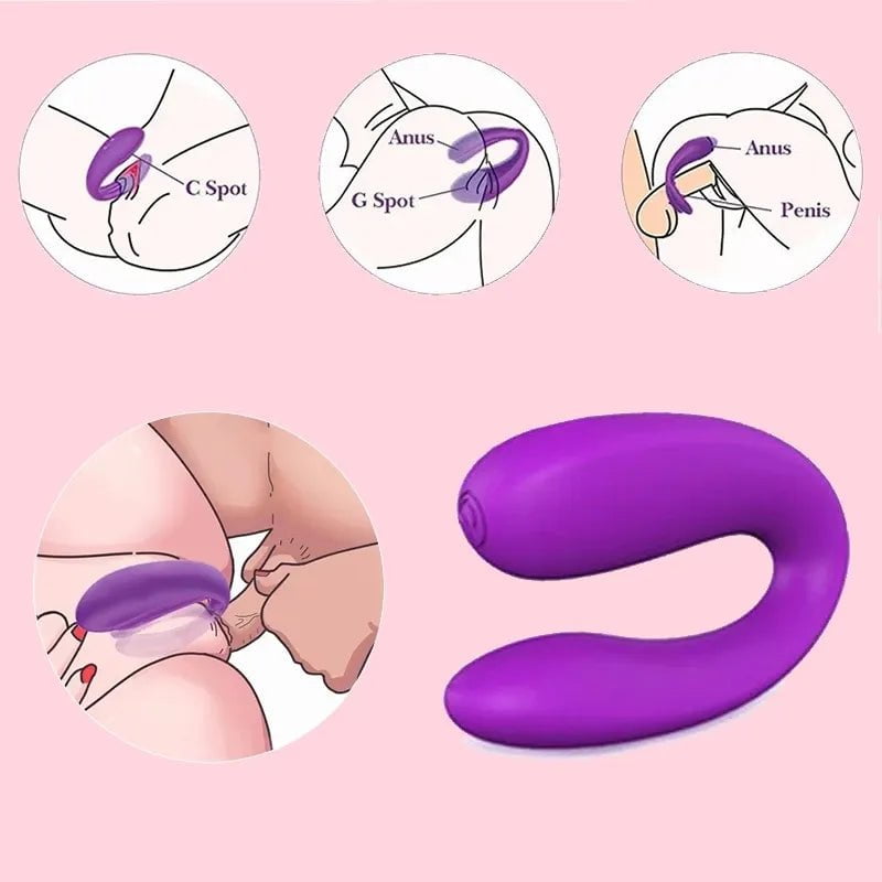 Storazone Couple Vibrator Sex Toys For Women Vagina Clitoris Stimulate U Type Vibrator G-Spot Massage Female Masturbator Adults Products
