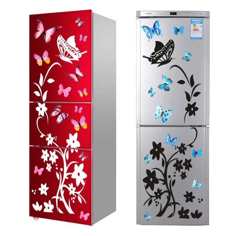 Storazone Creative Butterfly Refrigerator Sticker Home Decoration Kitchen Mural DIY Wall Stickers Party Sticker Kids Room Wallpaper