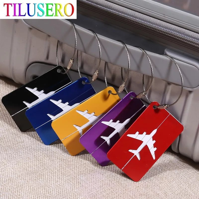 Storazone Creative Flying Aluminium Alloy Luggage Tag Suitcase ID Address Holder Baggage Boarding Tag Portable Label Bag