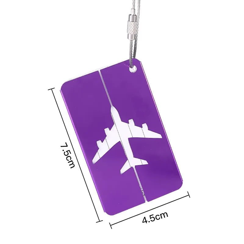 Storazone Creative Flying Aluminium Alloy Luggage Tag Suitcase ID Address Holder Baggage Boarding Tag Portable Label Bag