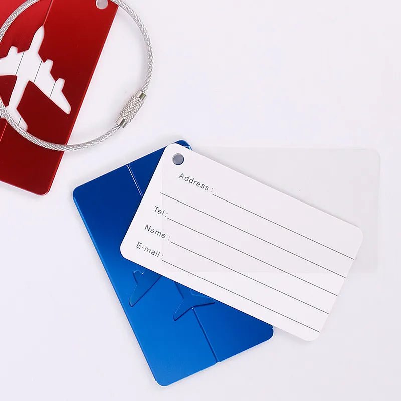 Storazone Creative Flying Aluminium Alloy Luggage Tag Suitcase ID Address Holder Baggage Boarding Tag Portable Label Bag