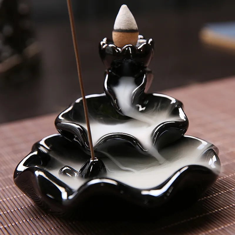 Storazone Creative Home Decor Backflow Stick Incense Burner Ceramic Censer Home Decoration Use In Home Teahouse Zen Yoga Decor -No Incense