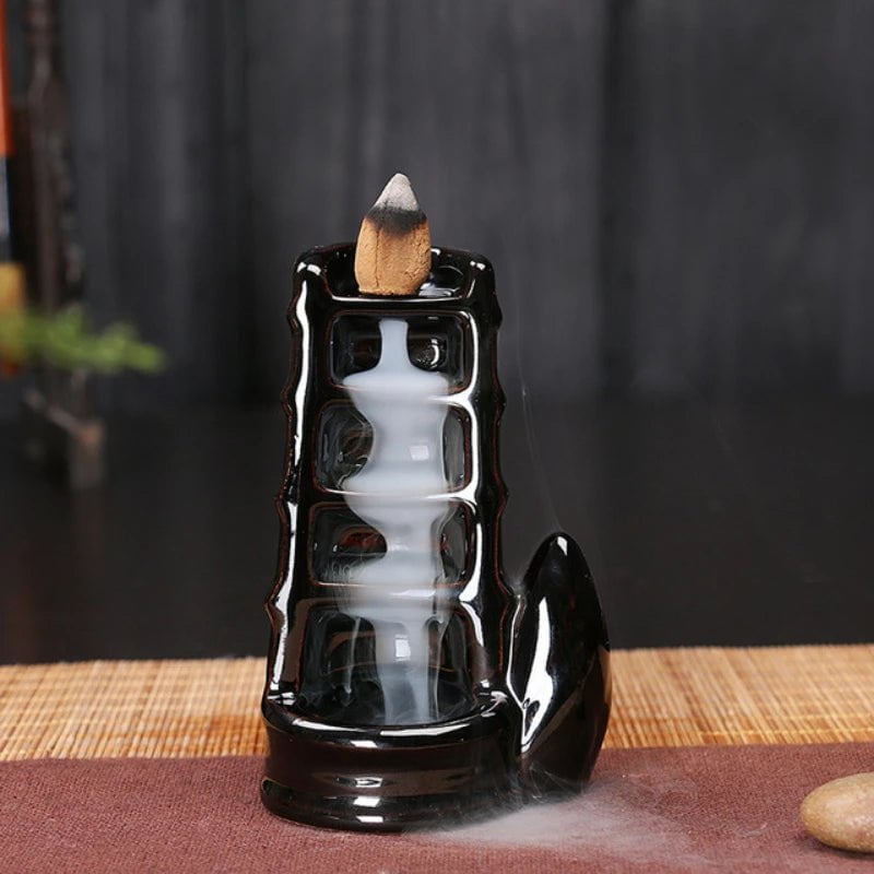 Storazone Creative Home Decor Backflow Stick Incense Burner Ceramic Censer Home Decoration Use In Home Teahouse Zen Yoga Decor -No Incense