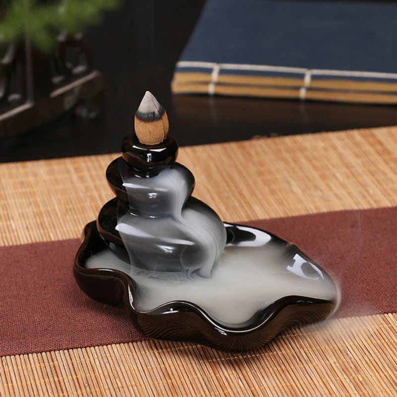 Storazone Creative Home Decor Backflow Stick Incense Burner Ceramic Censer Home Decoration Use In Home Teahouse Zen Yoga Decor -No Incense