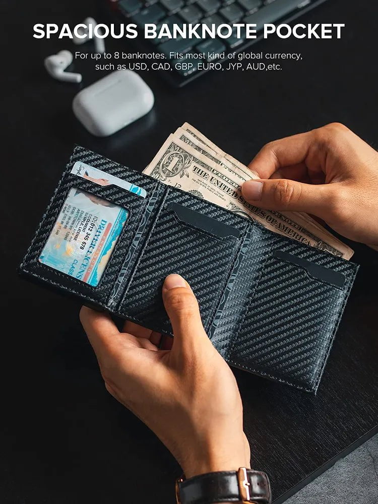 Storazone Credit Card Holder  RFID Blocking Bifold Wallet Men's Wallet with Coin Compartment and Banknote Compartment