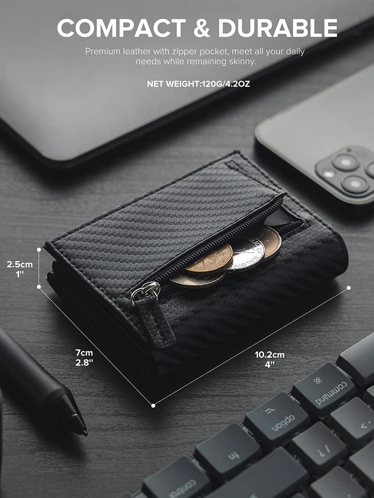 Storazone Credit Card Holder  RFID Blocking Bifold Wallet Men's Wallet with Coin Compartment and Banknote Compartment