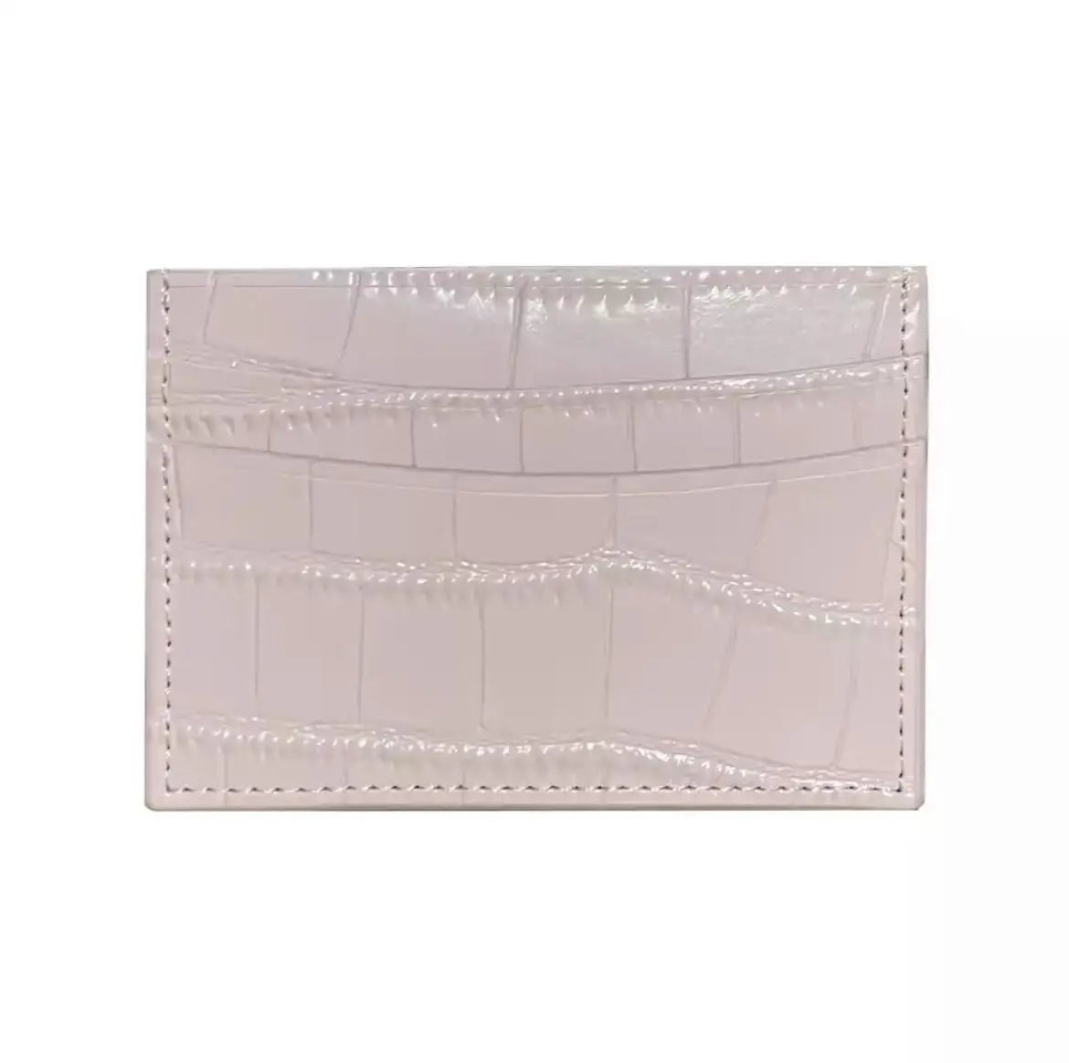 Storazone croco light pink Custom Letters Men PU Leather Credit Card Holder Personalize Initials Slim Card Wallet Monogram Name Card Case Women DIY Present