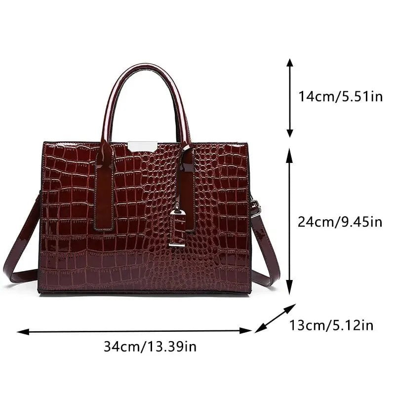 Storazone Crocodile Print Women Handbags Purse Tote Bags Adjustable Strap Top Handle Bag Large Capacity Crossbody Bags Work Travel Gift