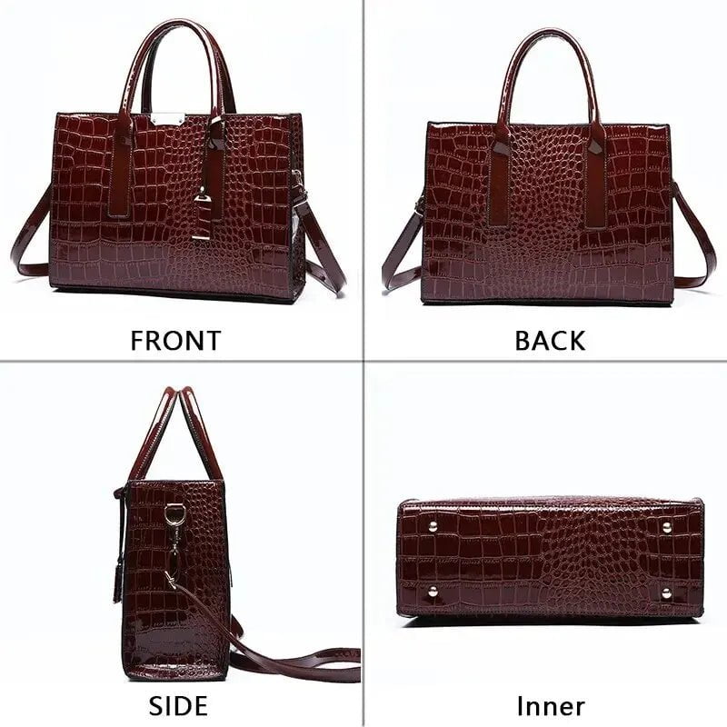 Storazone Crocodile Print Women Handbags Purse Tote Bags Adjustable Strap Top Handle Bag Large Capacity Crossbody Bags Work Travel Gift