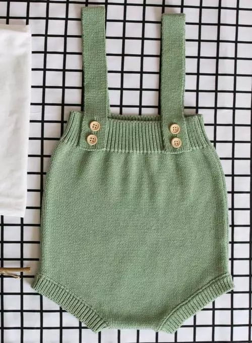 Storazone CRZX2805 Green / 3M New 2022 Baby Knitting Rompers Cute Overalls Newborn Baby Boys Clothes Infantil Baby Girl Boy Sleeveless Romper Jumpsuit 0-24M