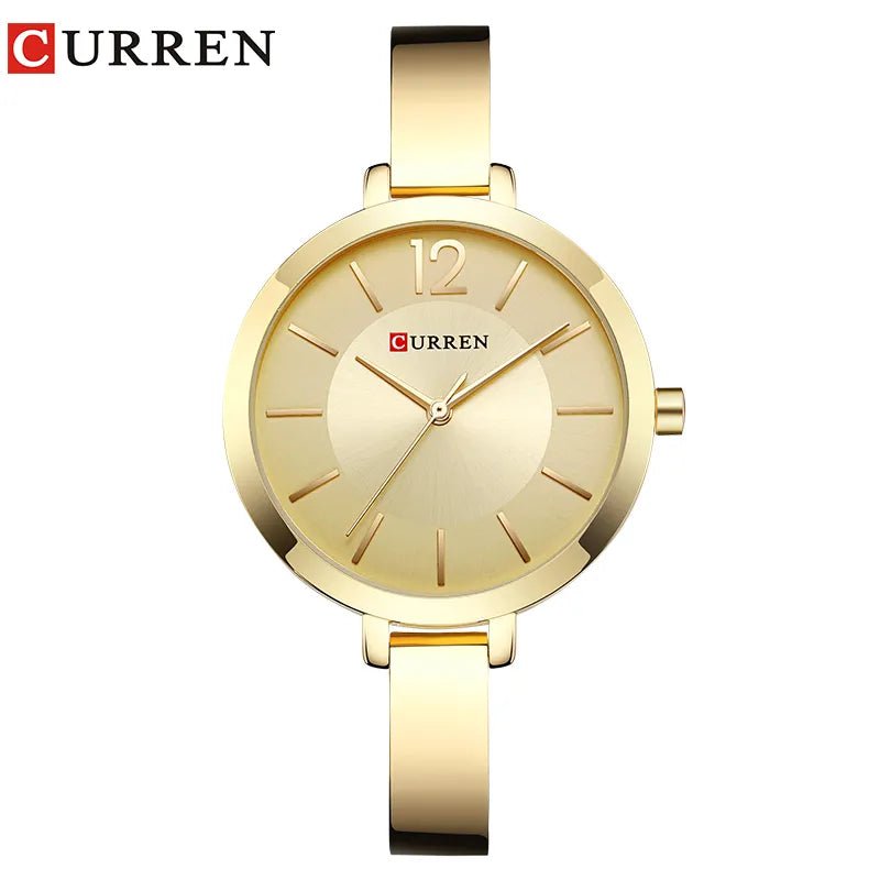 Storazone CURREN Fashion Gold Women Watches Stainless Steel Ultra Thin Quartz Watch Woman Romantic Clock Women's Watches Montre Femme