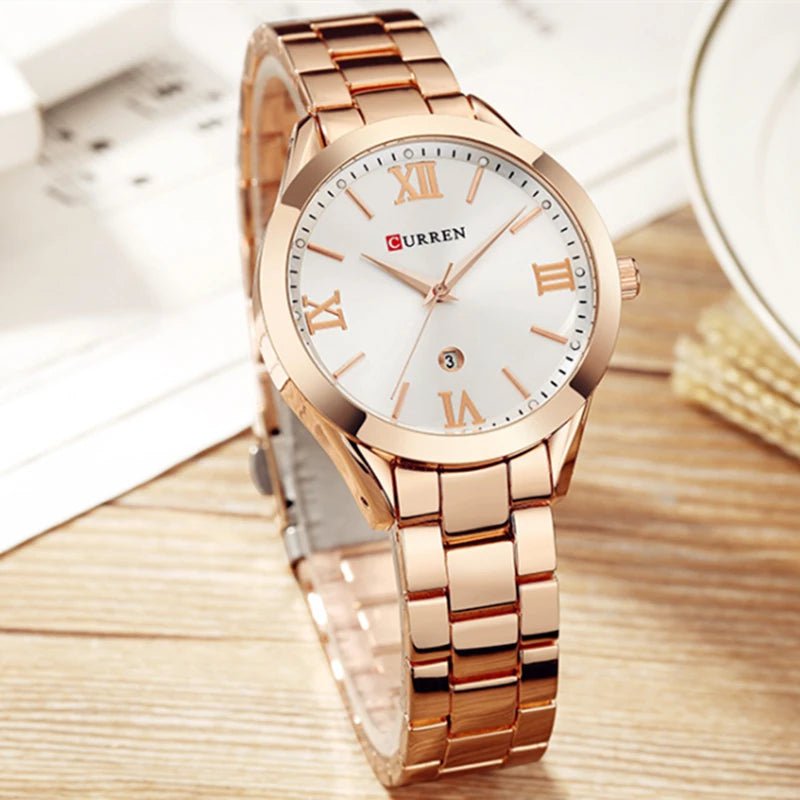 Storazone CURREN Gold Watch Women Watches Ladies 9007 Steel Women's Bracelet Watches Female Clock Relogio Feminino Montre Femme