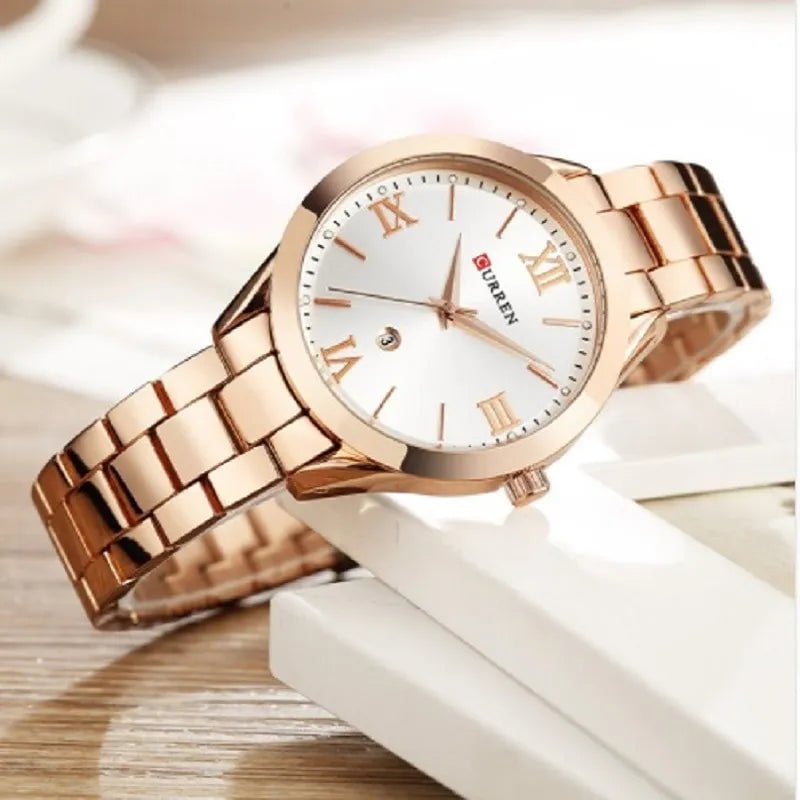 Storazone CURREN Gold Watch Women Watches Ladies 9007 Steel Women's Bracelet Watches Female Clock Relogio Feminino Montre Femme