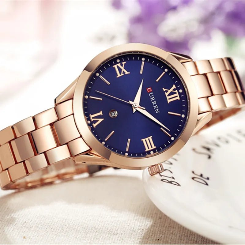 Storazone CURREN Gold Watch Women Watches Ladies 9007 Steel Women's Bracelet Watches Female Clock Relogio Feminino Montre Femme