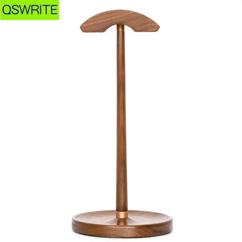 Storazone Curved walnut wood / CHINA Walnut wood headphone holder minimalist style earphone hanger Solid wood earphone storage rack