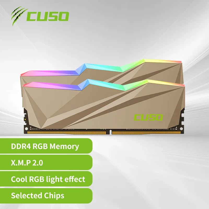 Storazone CUSO memoria ram ddr4 16GB 8GBx2 3200MHz 3600MHz Memoria RGB Ram DDR4 Sabertooth Series RGB Memory DIMM For Desktop