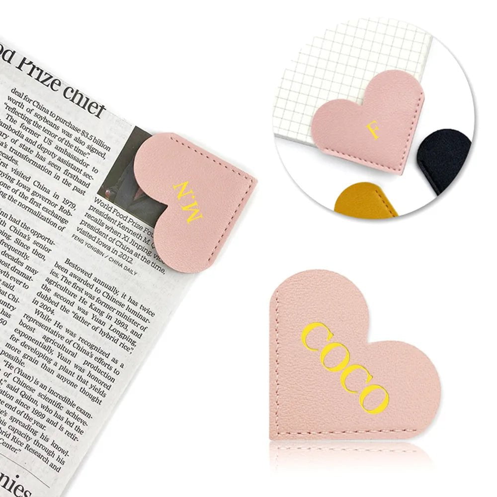 Storazone Custom Letters Corner Bookmark Personalize Logo Name Book Page Marker Library Activities Read-in DIY Souvenir Gift For Students