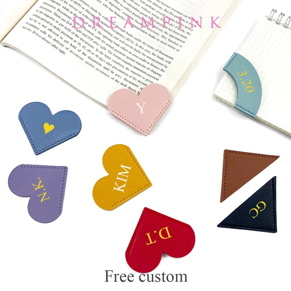 Storazone Custom Letters Corner Bookmark Personalize Logo Name Book Page Marker Library Activities Read-in DIY Souvenir Gift For Students
