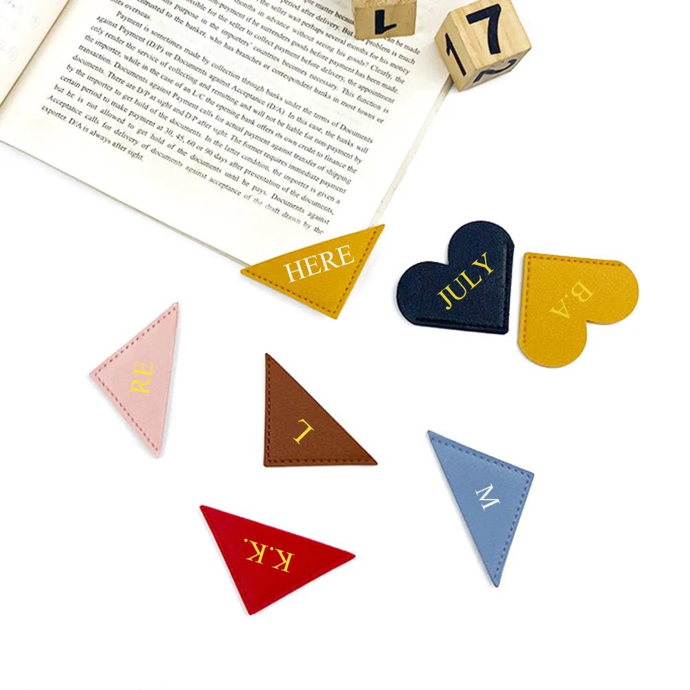 Storazone Custom Letters Corner Bookmark Personalize Logo Name Book Page Marker Library Activities Read-in DIY Souvenir Gift For Students