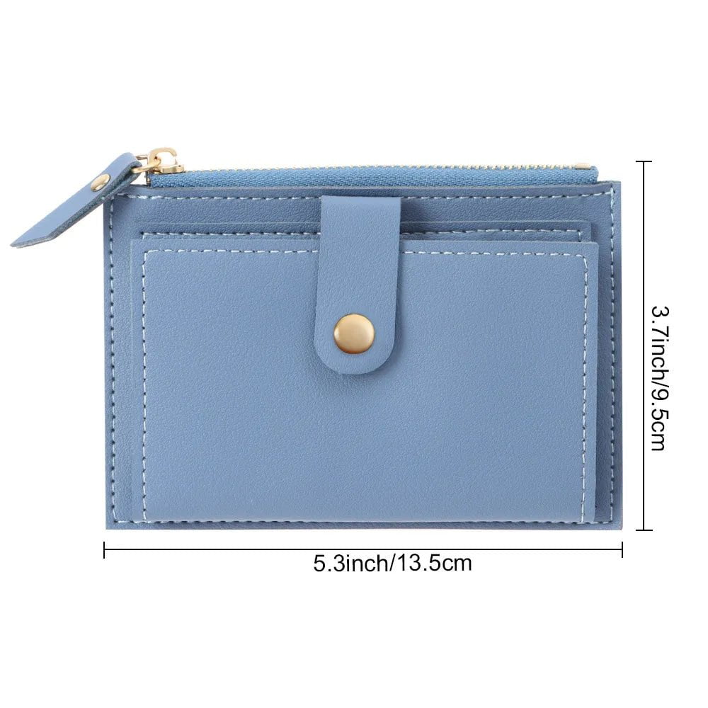 Storazone Cute Fashion PU Leather Mini Coin Purse Women Solid Color Credit Card Holder Bags Small Wallet Money Bag Purse Card Holder