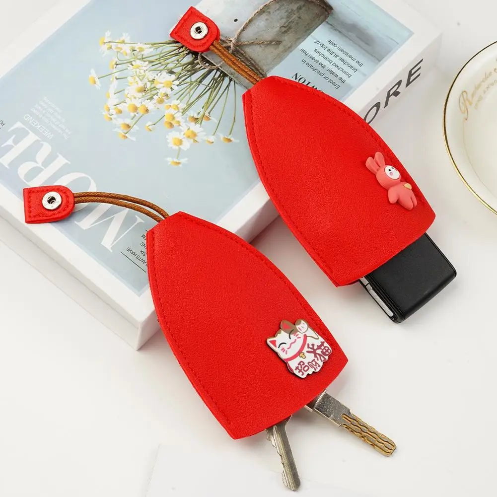Storazone Cute Fruits Unisex Pull Type Key Bag Housekeepers Car Key Holder Case New Leather Keychain Pouch PU Leather Key Wallets