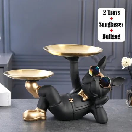 Storazone D Bulldog Animal Figurines Cool Dog Statue Sculpture Living  Study Room Bedroom Decor Home Interior Decoration Accessories