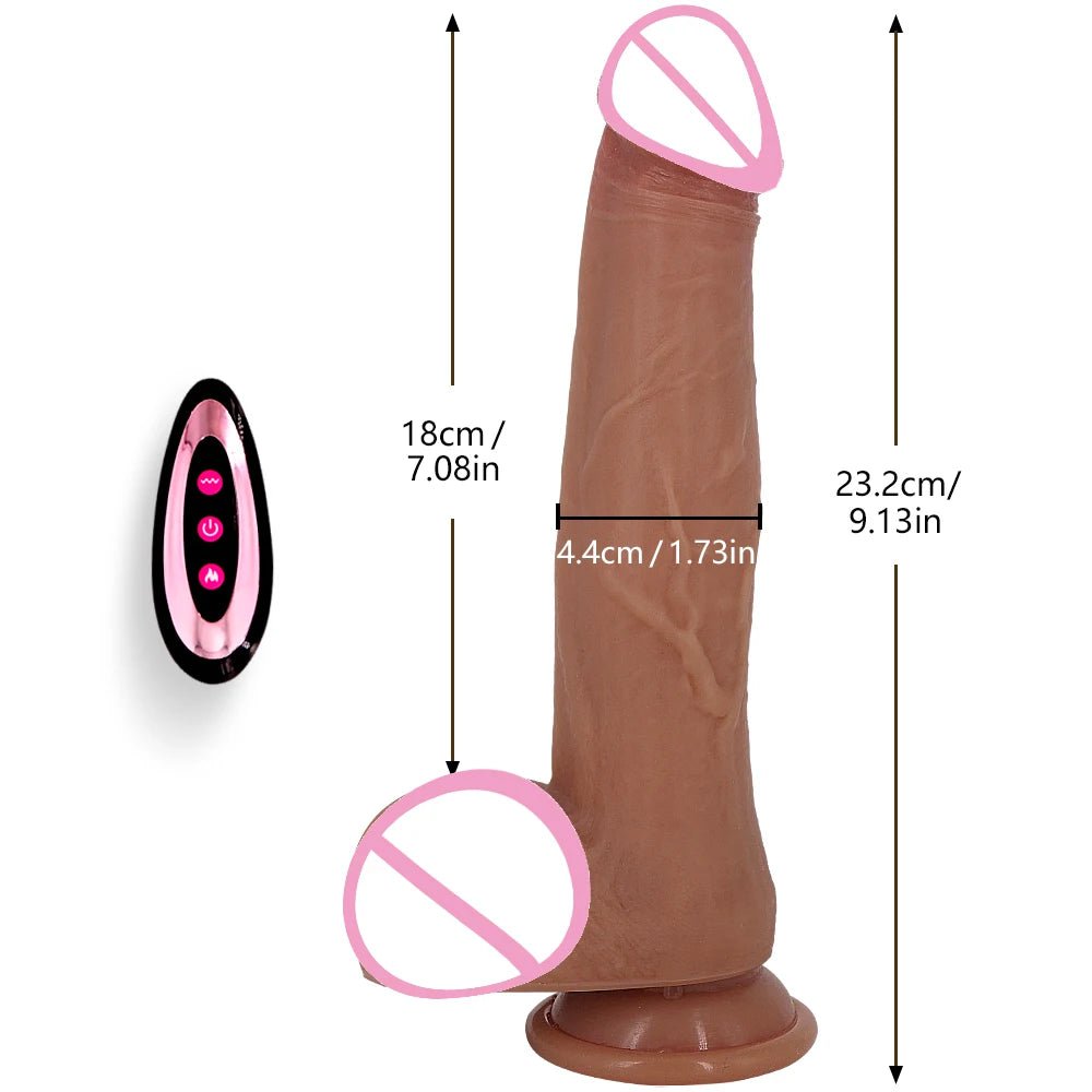 Storazone D Telescopic Big Dildo Vibrator Rechargeable Penis Artificial Telescopic Swing Heating Remote Control Vibrators For Women Silicone Dildos