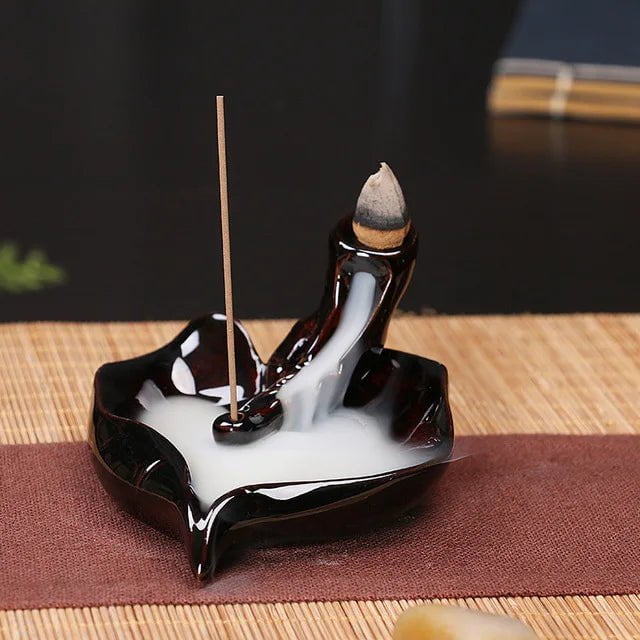 Storazone D1 Only Burner Creative Home Decor Backflow Stick Incense Burner Ceramic Censer Home Decoration Use In Home Teahouse Zen Yoga Decor -No Incense