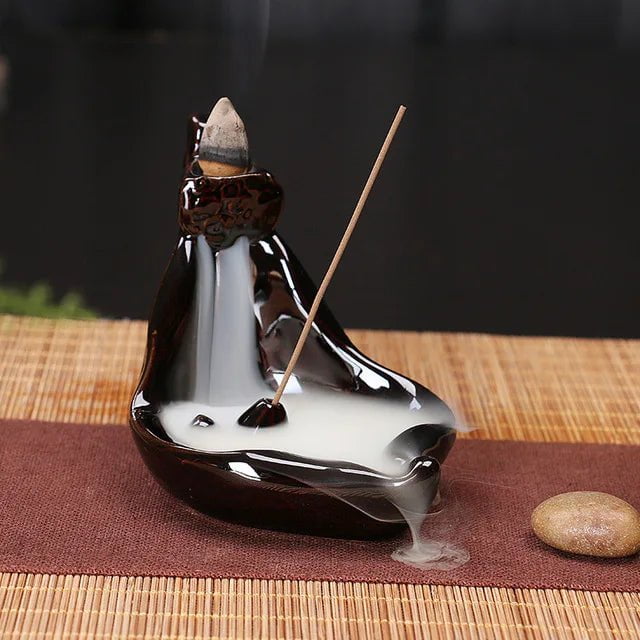 Storazone D3 Only Burner Creative Home Decor Backflow Stick Incense Burner Ceramic Censer Home Decoration Use In Home Teahouse Zen Yoga Decor -No Incense