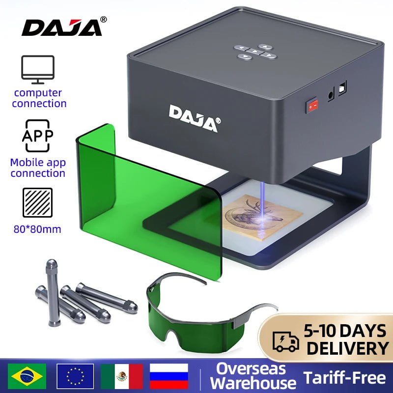 Storazone DAJA Laser Engraver CNC Diy DJ6 Laser Engraving Machine 3000mw Fast Mini Logo Mark Printer Cutter Woodworking Wood Plastic