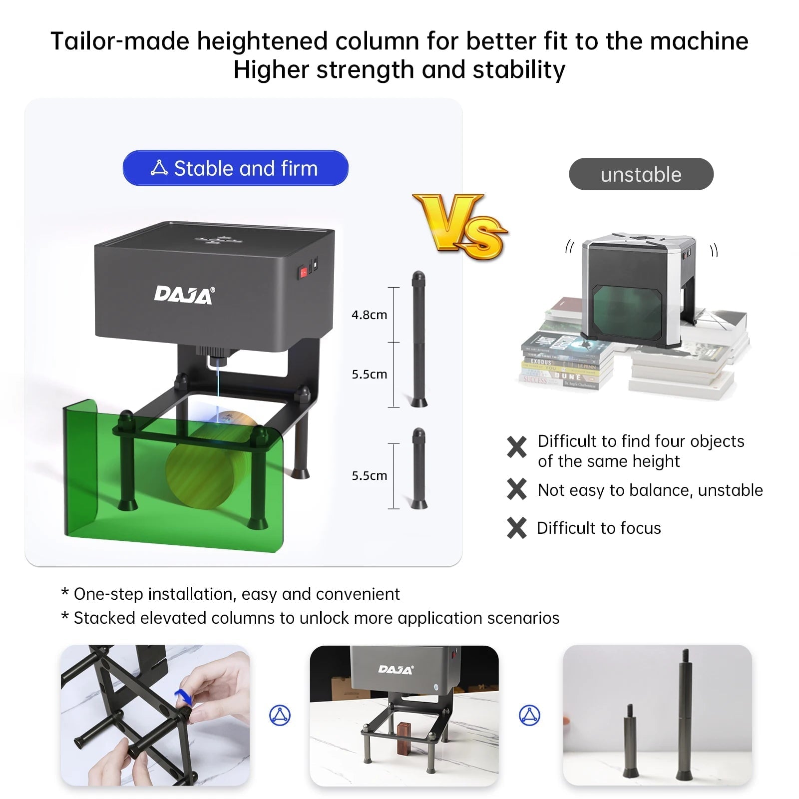 Storazone DAJA Laser Engraver CNC Diy DJ6 Laser Engraving Machine 3000mw Fast Mini Logo Mark Printer Cutter Woodworking Wood Plastic