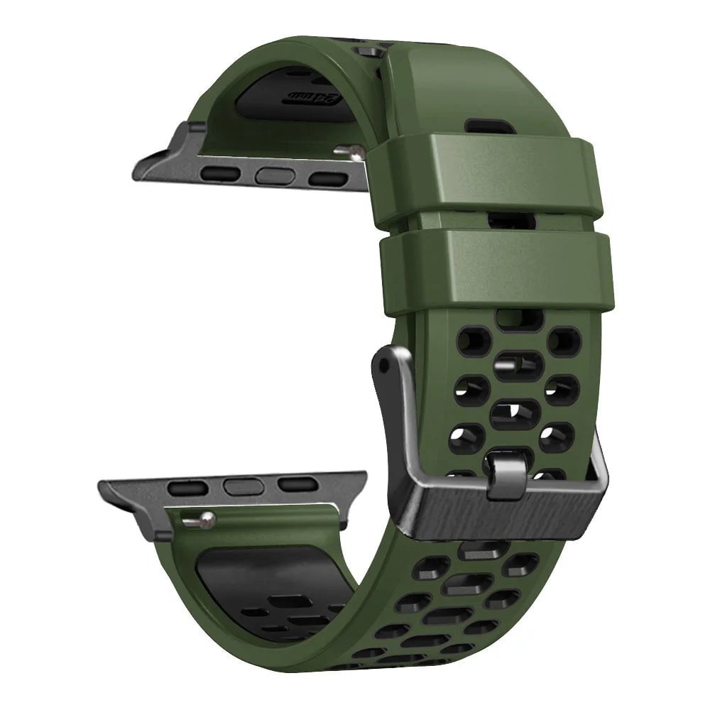 Storazone dark army green / Ultra 49mm NEW Silicone strap For Apple Watch Ultra 49mm Band  SE 8 7 45mm 41mm Watch Bracelet For iwatch Series 6 5 4 3 44mm 42mm40mm Band