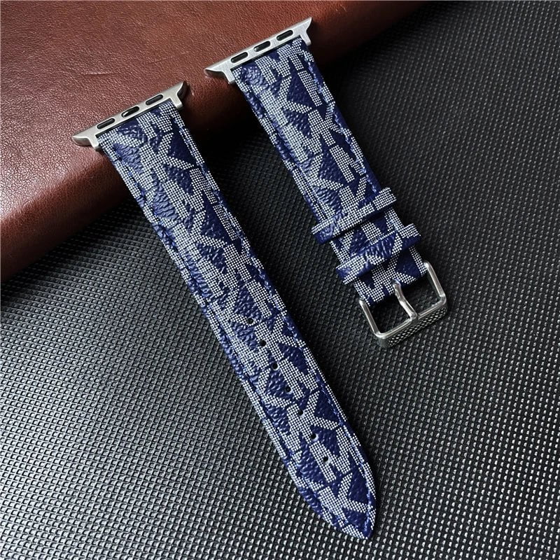 Storazone Dark Blue / 38mm 40mm 41mm Classic Leather Strap for apple watch band 44mm 45mm 49mm 38mm 42mm 40mm 41mm Designer Retro Bracelet iwatch Ultra 8 7 6 5 band