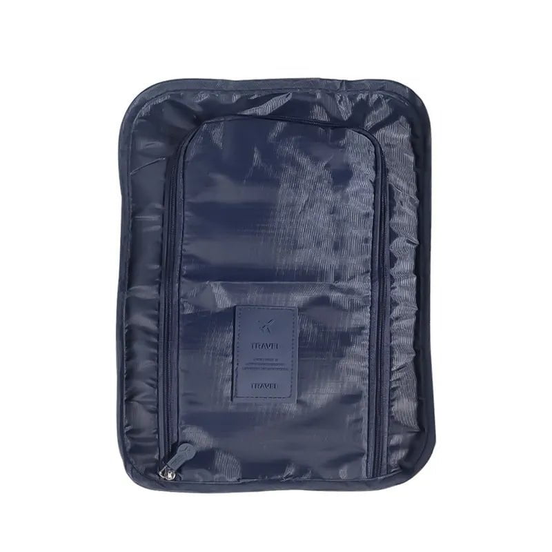 Storazone dark blue-C Portable Multi-function Bag Folding Travel Bags Nylon Waterproof Bag Large Capacity Hand Luggage Business Trip Traveling Bags