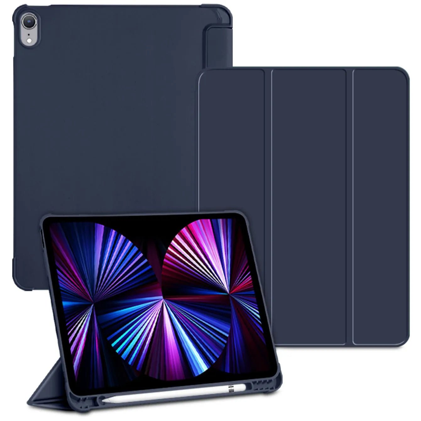 Storazone dark blue / ipad 7th Gen 10.2 For iPad 7th 8th 9th 10.2  Generation Case With Pencil Holder Smart Cover For iPad 10.2 inch