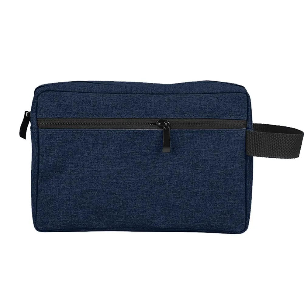 Storazone Dark Blue Travel Mens Toiletry Bag Women Cosmetic Necessaire Case Waterproof Ladies Makeup Bag Beauty Wash Pouch Handbag