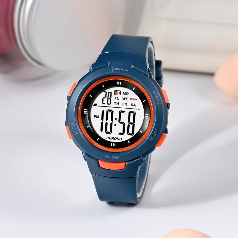 Storazone Dark Blue UTHAI CE49 Kids Watches Fashion Luminous Waterproof Alarm Clock Smart Watches Boys and Girls Student Electronic Watch Gift